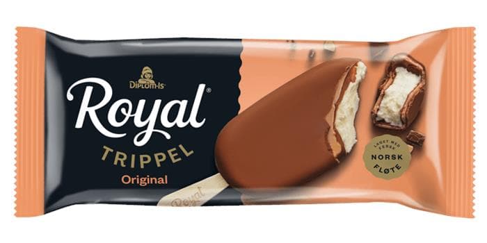 Royal Trippel Vanilje, Karamell og Sjokolade 115ml Diplom-Is