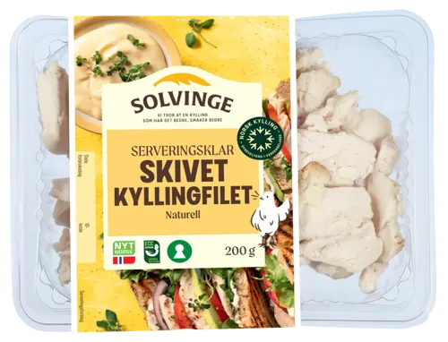 Skivet Kyllingfilet Naturell 200g Solvinge