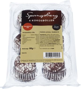 Kokosboller 80g Spangsberg