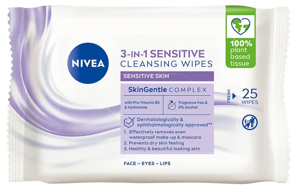 NIVEA Sensitive Cleansing Wipes 25 stk