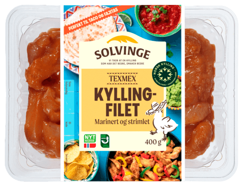 Strimlet Kyllingfilet Texmex 400g Solvinge