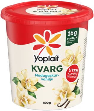Yoplait Kvarg Madagaskar-vanilje 800g