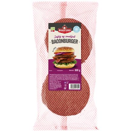 Hamburger m/Bacon 800g Frys