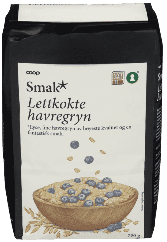 Lettkokte Havregryn 750g Smak