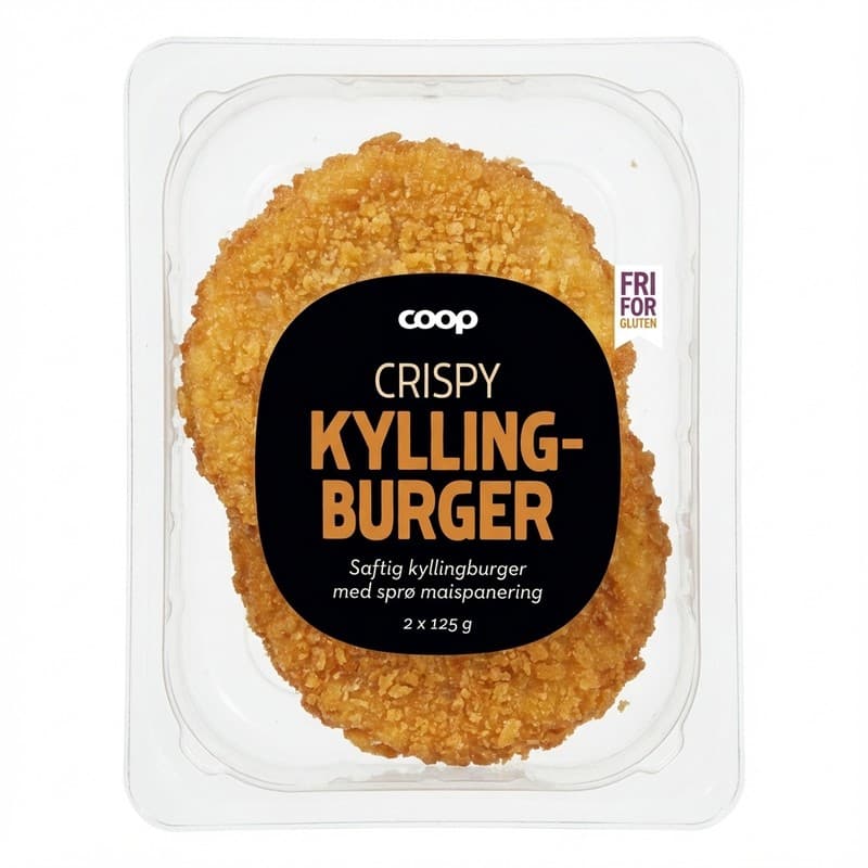 Coop Crispy Kyllingburger 250g