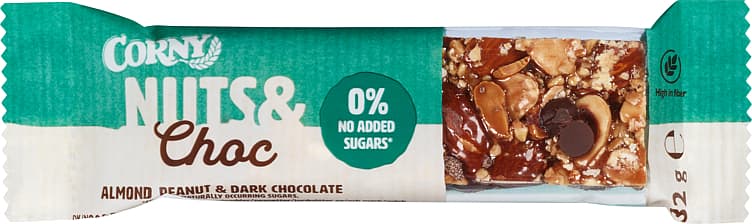 CORNY NUTS&CHOC Almond/peanut/dark choc 32g