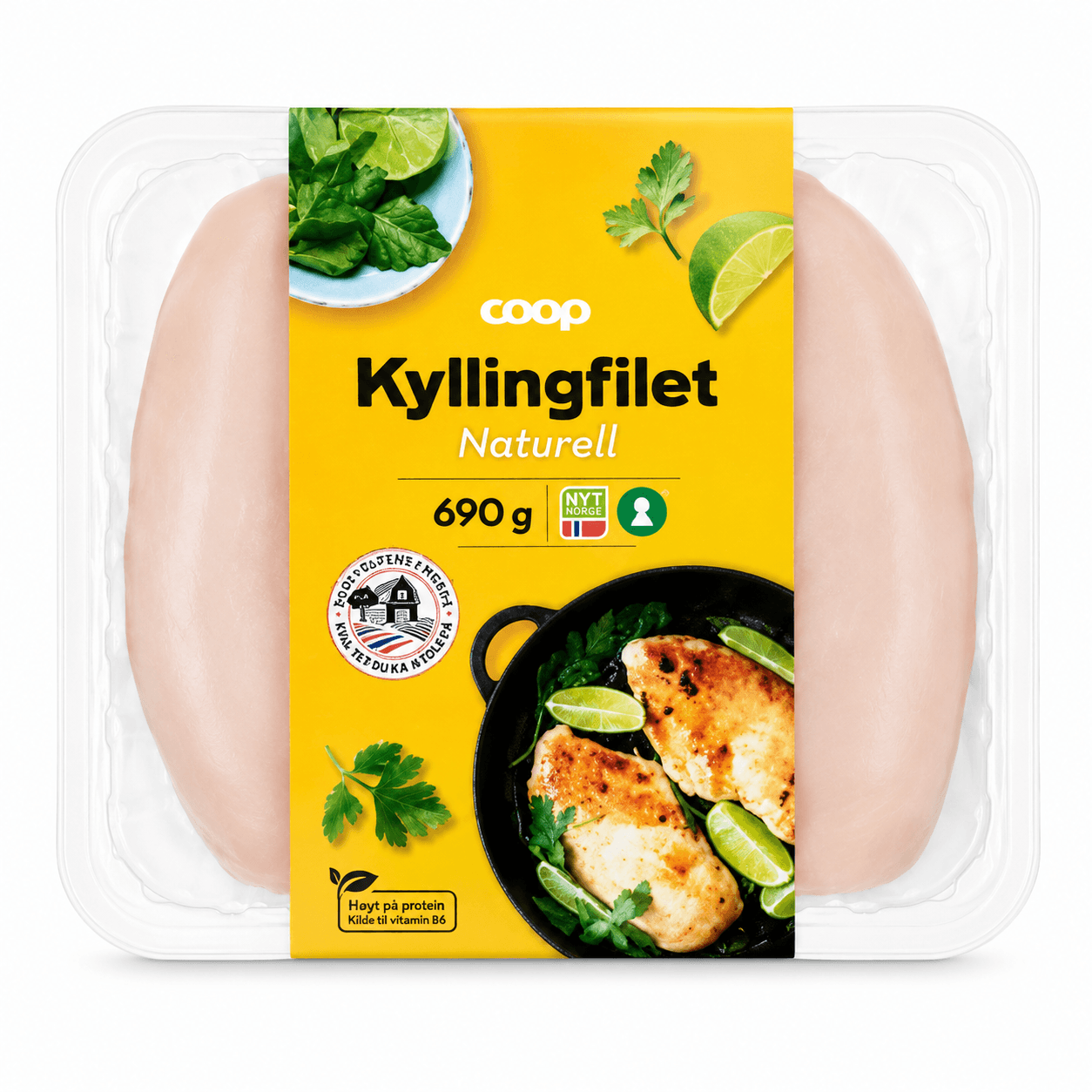 Kyllingfilet Naturell 690g Coop