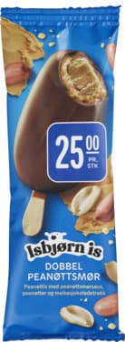 Dobbel Peanøttsmør Isbjørn Is 1 stk