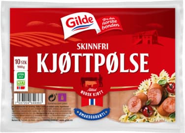 Kjøttpølse Skinnfri 900g Gilde