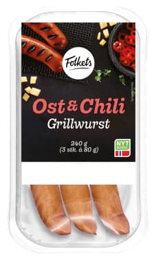 Ost Chili Grillwurst 240g Folkets