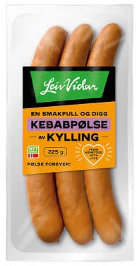 Kebabpølse Kylling 225g Leiv Vidar