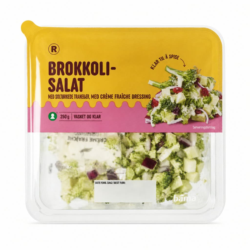 Brokkolisalat med Soltørkede Tranebær 260g Rema 1000