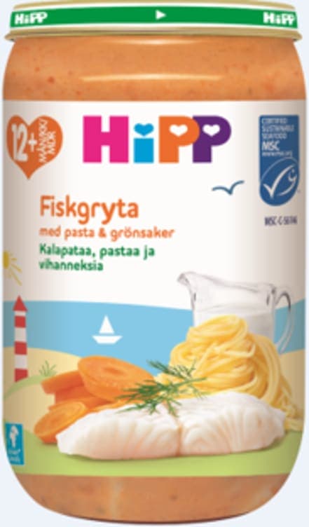 Fiskegryte Pasta&Grønnsaker 12mnd 250g Hipp