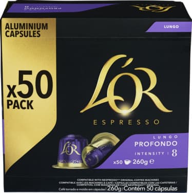 L'or Lungo Profondo Kaffekapsel 50pak 260 g