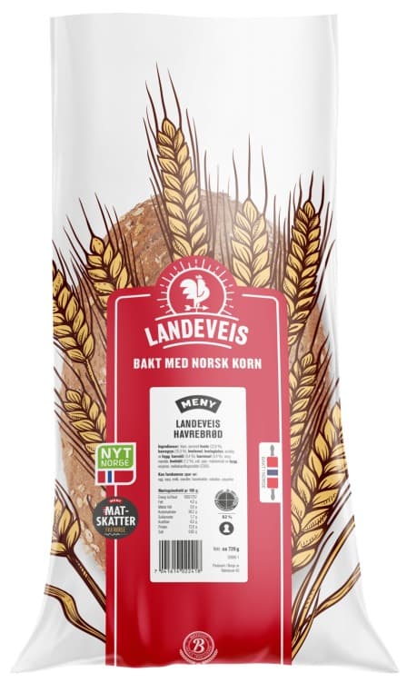 Havrebrød 720g Landeveis
