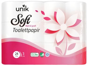 Unik Toalettpapir Soft 24stk