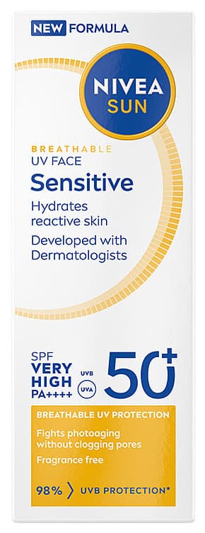Nivea Sun SPF50+ Face Sensitive Cream 40ml
