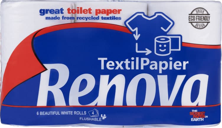 Toalettpapir Tekstil 6rl Renova 6 stk