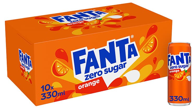 Fanta Orange Zero 10x0,33l boks 3300 ml
