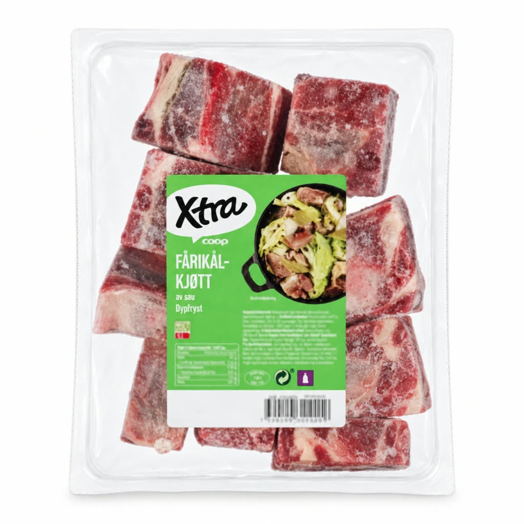 Fårikålkjøtt Sau 1kg X-tra