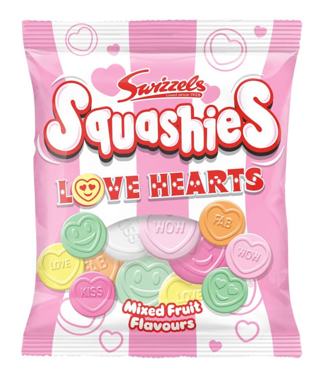 Squashies Love Hearts 120g Swizzels