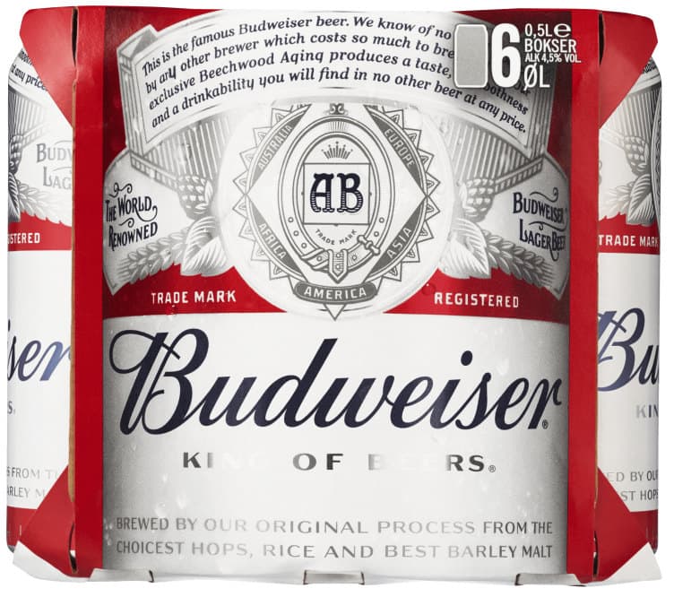 Budweiser 0,5lx6 boks 3000 ml