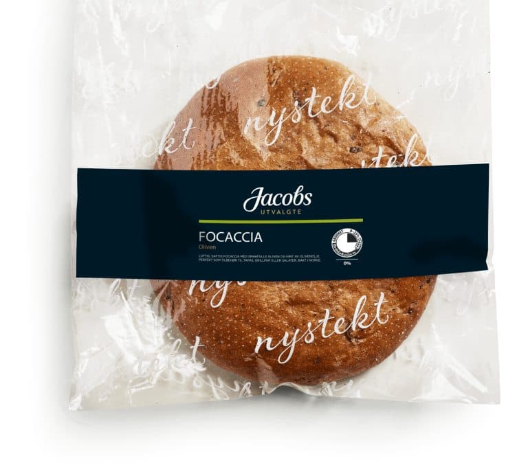 Focaccia m/Oliven 500g Jacobs Utvalgte 475 g