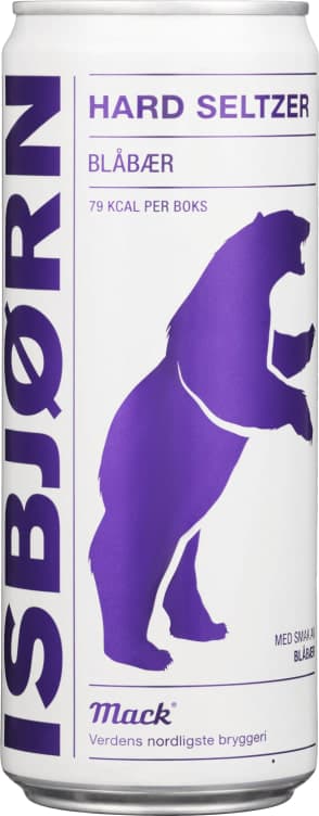 Mack Isbjørn Hard Seltzer Blåbær 330ml boks