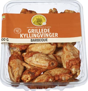 Grillede Kyllingvinger Barbeque 700g Den Stolte Hane