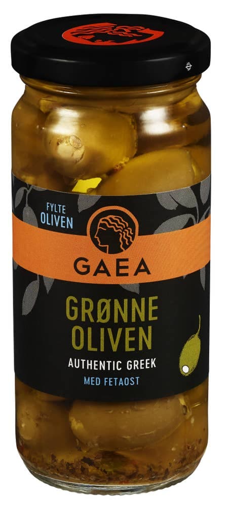 Fetaostfylte grønne oliven 230 g