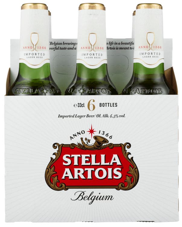 Stella Artois 0,33lx6 flaske 1980 ml