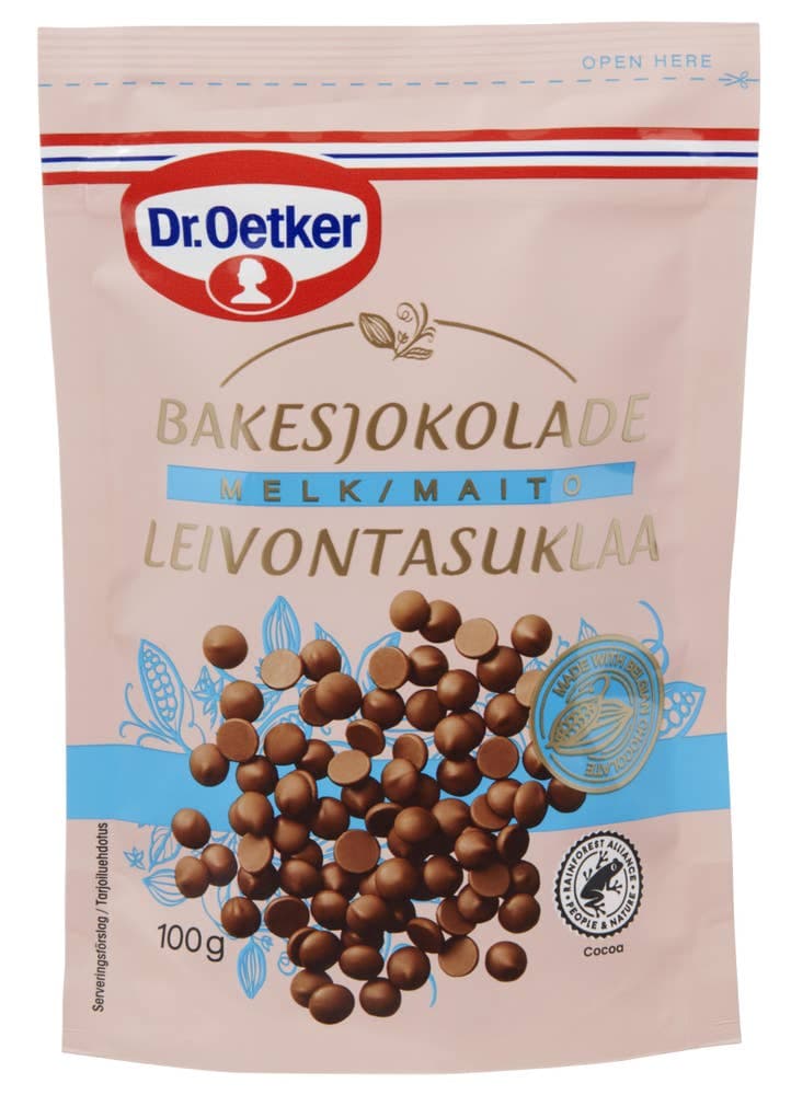 Bakesjokolade lys 100 g