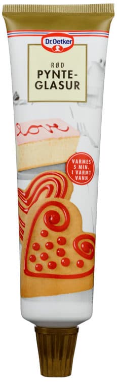 Pynteglasur Rød 125g Dr.Oetker