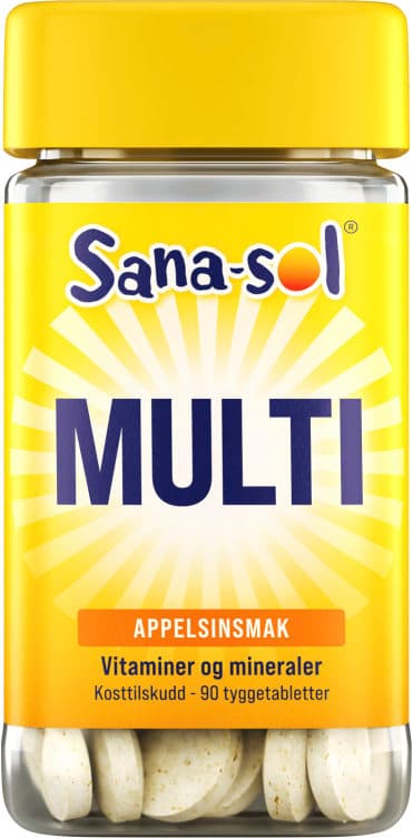 Mulitvitamin Appelsin 90stk Sana-Sol