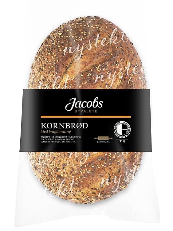 Kornbrød m/Honning Halvstekt Ca680g Jacobs Utvalgte 1 g