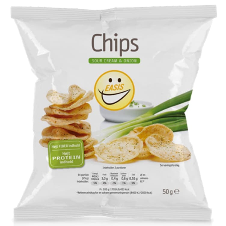 Chips Sour Cream & Onion 50g Easis