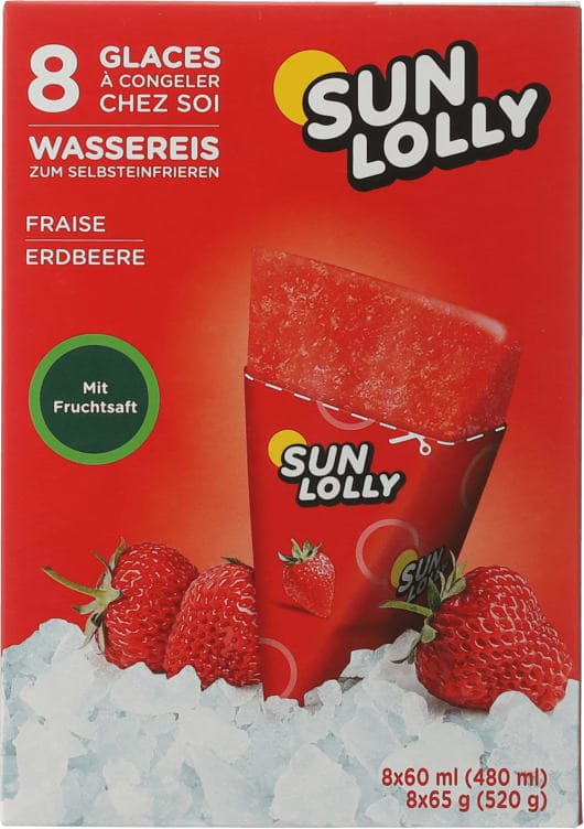 Sun Lolly Strawberry 8stk 480 ml