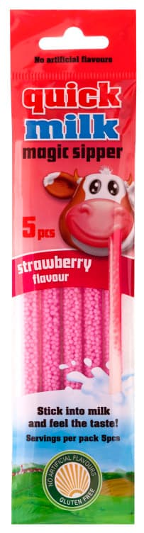 Quick Milk Magic Sipper Jordbær 5pk Felfoldi 30 stk