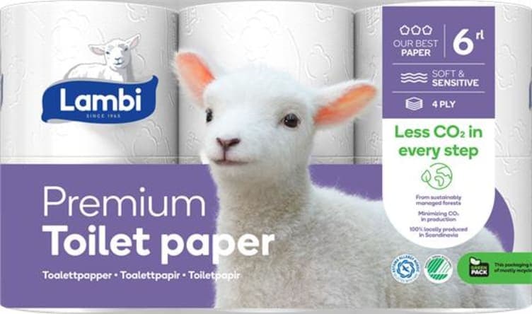 Toalettpapir Premium 6pk Lambi 6 stk