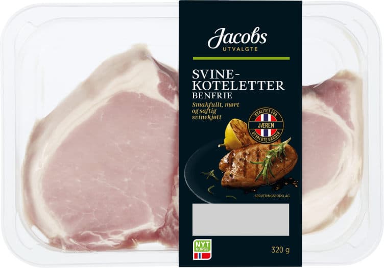 Svinekotelett Benfri 2pk Jacobs 320 g