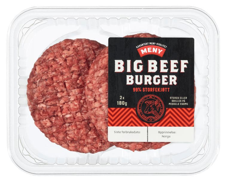 Burger Big Beef 2x180g Meny 360 g