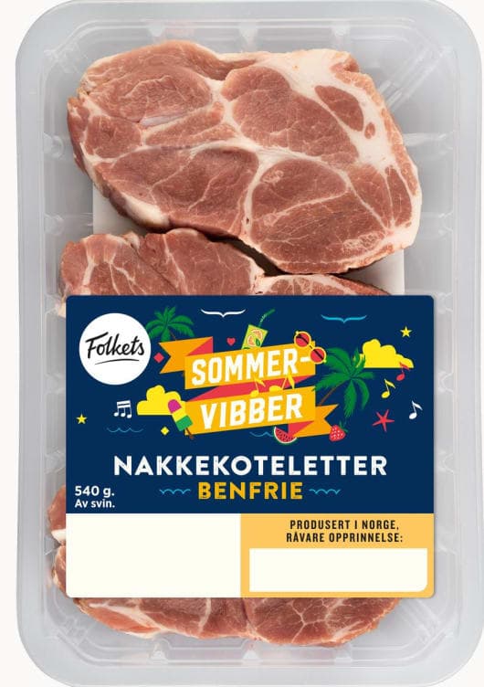 Svin Nakkekotelett Benfri 540g Spar