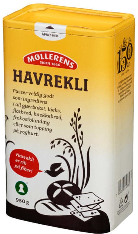 Havrekli 950g boks Møllerens