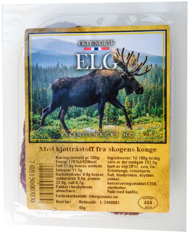 Elgpølse 45g Vikingsnacks