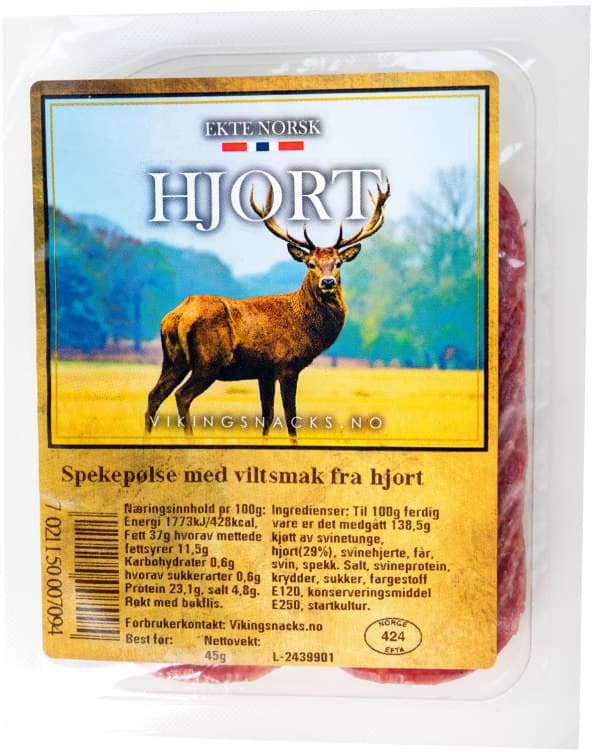 Hjortepølse 45g Vikingsnacks
