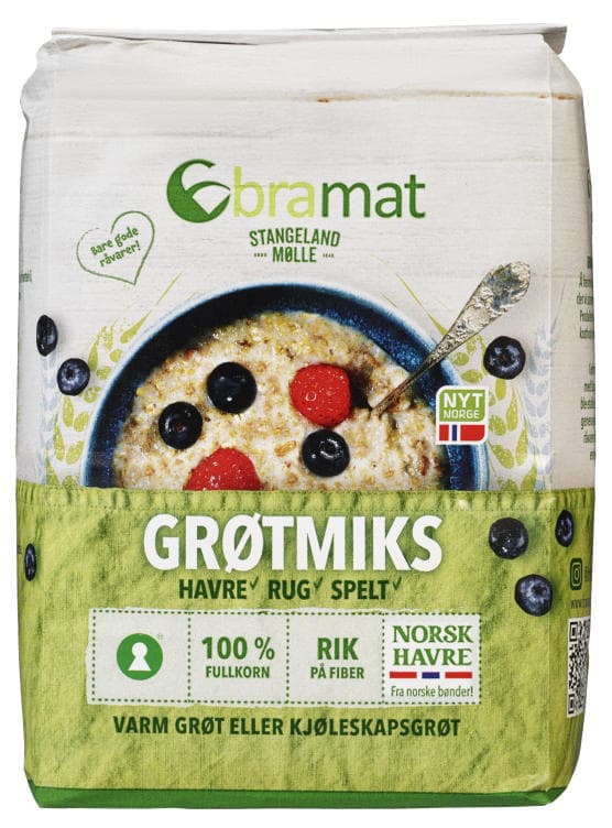 Bramat Grøtmiks Havre&Rug&Spelt 500g Stangeland