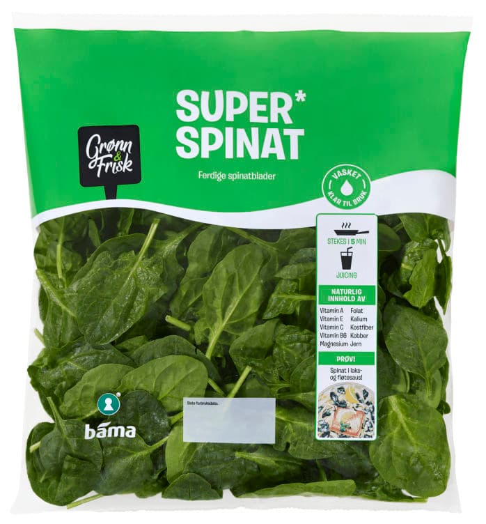 Spinat Vasket 200g Ferdig Preppa