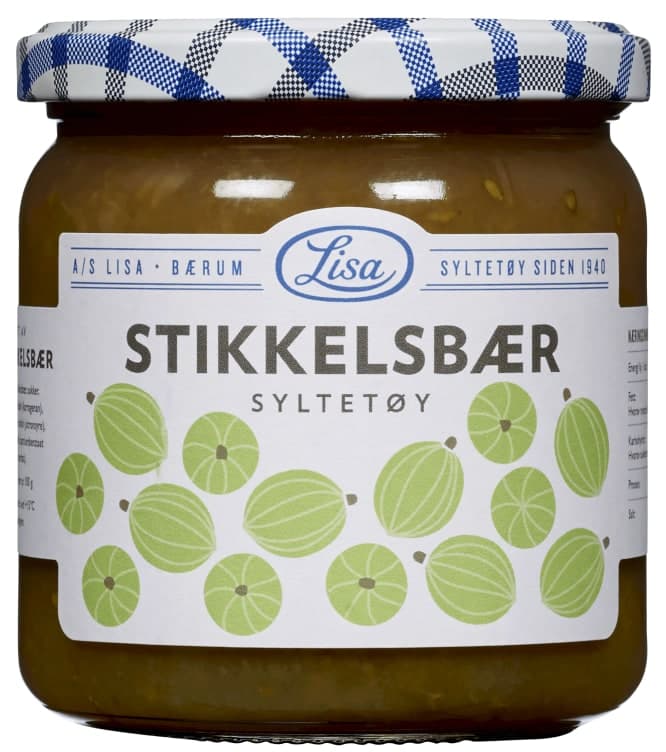 Stikkelsbær Syltetøy 60% Bær 420g Lisa
