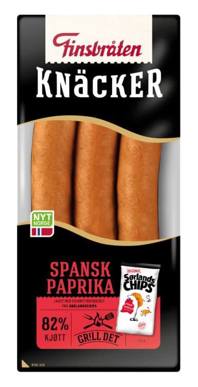 Knacker Paprika 225g Finsbråten