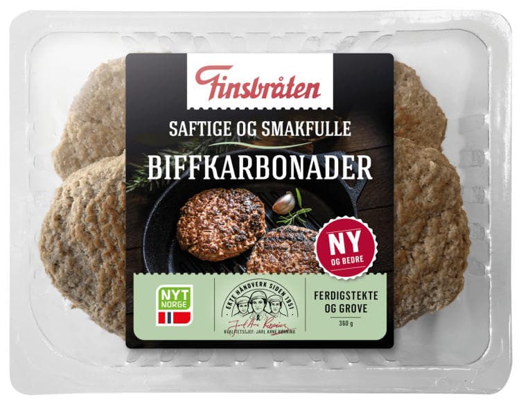 Biffkarbonader Pannestekt 360g Finsbråten